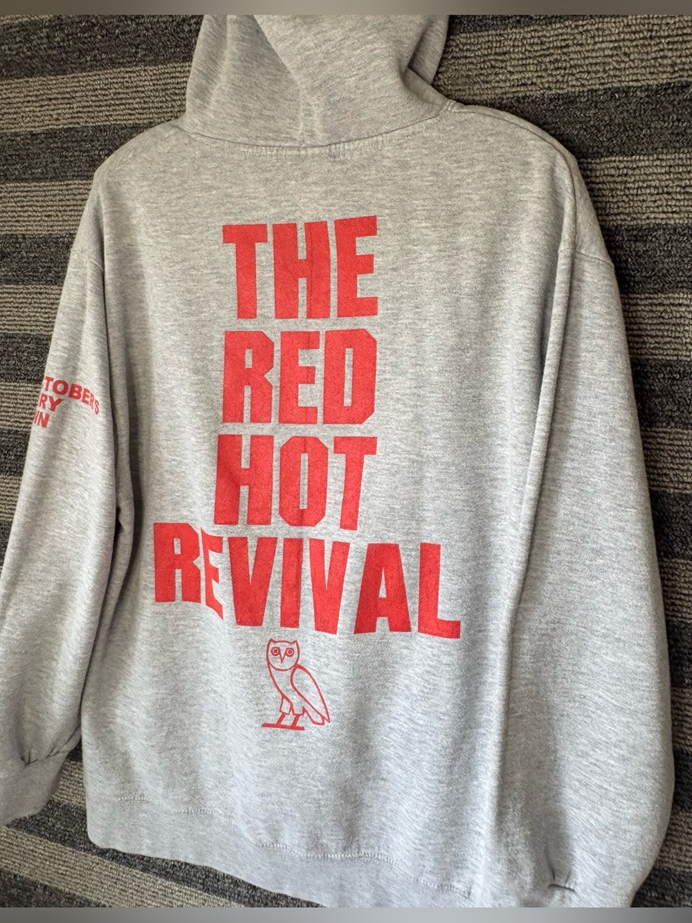 Toronto Raptors x OVO 2014 NBA Playoffs Northern Uprising Grey Hoodie Large EUC - Picture 7 of 7